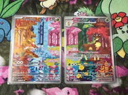 Pokemon Deerling 165/162 & Sawsbuck 166/162 Temporal Forces Pokemon Pair - Image 1
