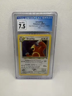 Pokemon 2001 Ursaring Holo Neo Discovery CGC Graded 7.5 NM - Image 1
