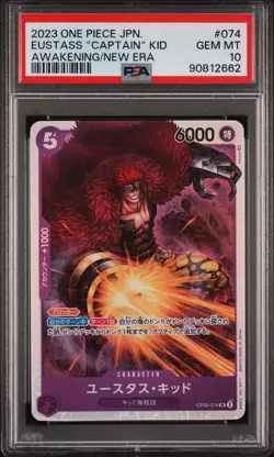 2023 One Piece CCG Eustass "captain" Kid #074 Japanese Full Art PSA 10 - Image 1