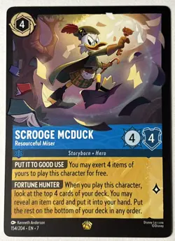 Disney Lorcana - Scrooge McDuck Resourceful Miser 154/204 TCG - Legendary - Holo - Image 1