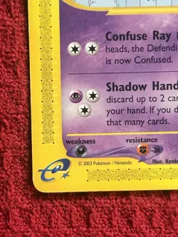 Haunter Skyridge 63/144 Common Pokemon Card TCG Moderately Used English - Image 5