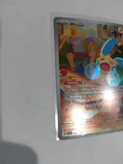 Pokemon TCG Minun Card 194/182 Paradox Rift IR Holo NM Condition - Image 3
