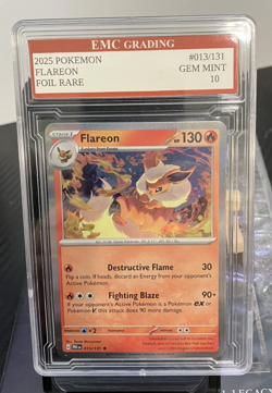 FLAREON #013/131 RARE FOIL Pokemon 2025 Card GRADED 10 MINT TCG CCG - Image 1