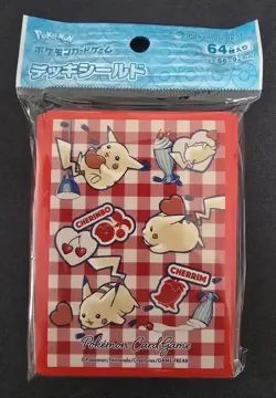 Pikachu Heart Icecream Sundae Card Sleeves (63) Pokemon Center Japan - Image 1