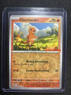 Pokemon Charmander Reverse Holo Card 004/165 GameStop Promo Exclusive - Image 1