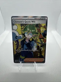 Clemonts Quick Wit 229/191 Surging Sparks (SSP) NM Full Art Pokemon Card - Image 1