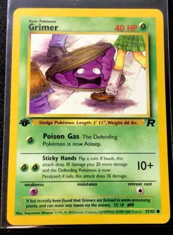 2000 Pokemon Grimer 1st Edition! Team Rocket! ENN Cards - Image 1