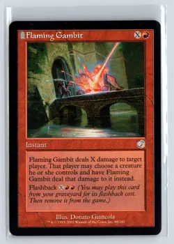 FLAMING GAMBIT - Torment - MTG Magic the Gathering Card - Uncommon - Image 1