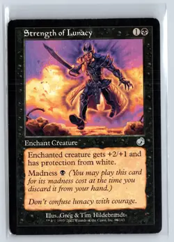 STRENGTH OF LUNACY - Torment - MTG Magic the Gathering Card - Uncommon - Image 1