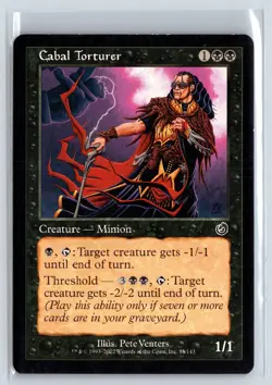CABAL TORTURER - Torment - MTG Magic the Gathering Card - Common - Image 1
