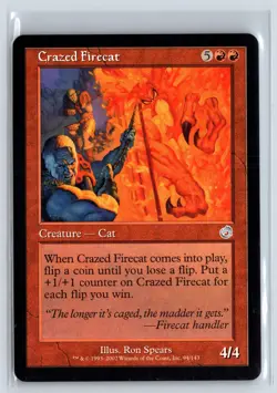 CRAZED FIRECAT - Torment - MTG Magic the Gathering Card - Uncommon - Image 1