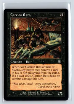 CARRION RATS - Torment - MTG Magic the Gathering Card - Common - Image 1
