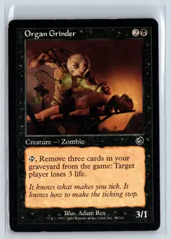 ORGAN GRINDER - Torment - MTG Magic the Gathering Card - Common - Image 1