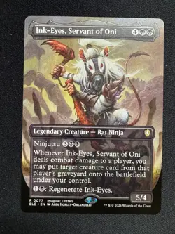 Ink-Eyes, Servant of Oni (Borderless) - NM - Commander: Bloomburrow - MtG - Image 1