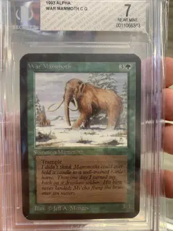1993 ALPHA WAR MAMMOTH BGS NM 7 MTG - Image 1