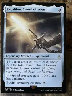 MTG TCG Assassins Creed Excalibur, Sword of Eden 0072 Regular Rare - Image 1