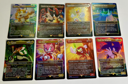 MTG: Magic Secret Lair x Sonic Hedgehog: Friends and Foes (FOIL) Set of 8 - Image 1