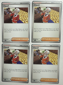 Pokemon TCG - Clavell - 177/193 - Paldea Evolved - NM - Playset 4x - Image 1