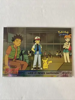 Topps Blue Pokemon Mewtwo Strikes Back Like it Never Happened #40 Holo NM/LP - Image 1