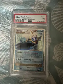 2007 Pokemon D&P #120 Empoleon Lv. X Holo PSA 7 Poke Body Error - Image 1