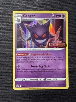 Pokemon Gengar SWSH241 Lost Origin Prerelease Holo Black Star Promo NM - Image 1