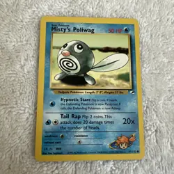 Misty's Poliwag 87/133 Gym Heroes 1st Edition NM Vintage WOTC Pokemon - Image 1