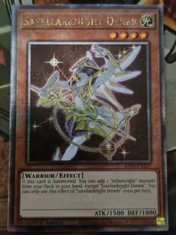 Yugioh - Satellarknight Deneb RA04-EN227 Quarter Century Secret Rare NM 1st Ed - Image 1