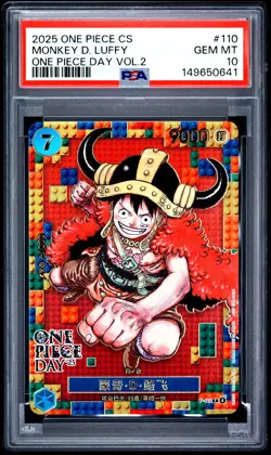 2025 ONE PIECE SIMPLIFIED CHINESE ONE PIECE DAY VOL.2 MONKEY D. LUFFY PSA 10 - Image 1