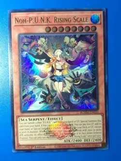 Near Mint Yugioh Noh-P.U.N.K. Rising Scale BLMM-EN050 Ultra Rare 1st Edition - Image 1