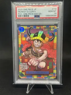 Monkey D. Luffy One Piece Day '25 #110 PSA 10 Foil 9000 Power Japanese - Image 1