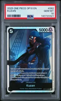 2025 One Piece OP10 EN Kuzan PSA 10 GEM Super Rare Extended Art #082 - Image 1