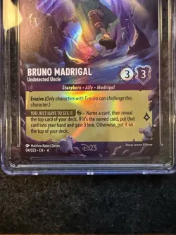 2024 Disney Lorcana EN D23 Bruno Madrigal Undetected Uncle Foil Promo #04 CGC 10 - Image 3