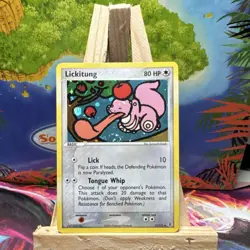 Lickitung 37/112 Reverse Holo FireRed & LeafGreen Pokemon Card 2004 Swirl* - Image 1