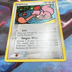 Lickitung 37/112 Reverse Holo FireRed & LeafGreen Pokemon Card 2004 Swirl* - Image 4