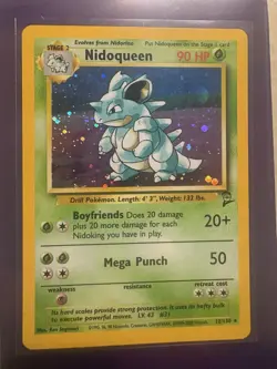 Pokemon Card - Nidoqueen Base Set 2 12/130 Holo Rare - Image 1