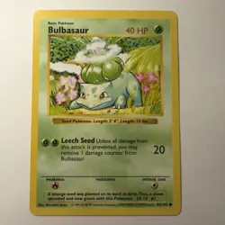Bulbasaur - 1999-2000 Vintage Pokemon Card TCG Base Set Unlimited 44/102 NM/LP - Image 1