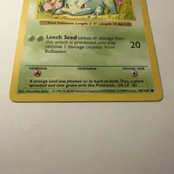 Bulbasaur - 1999-2000 Vintage Pokemon Card TCG Base Set Unlimited 44/102 NM/LP - Image 2