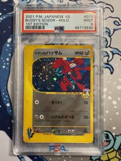 Pokemon Bugsy's Scizor vs 1st Edition Holo Rare Card #013 PSA 9 Mint - Image 1