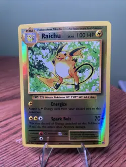 Pokemon TCG XY Evolutions Raichu 36/108 Reverse Holo Rare Card 2016 - Image 1