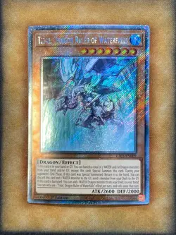 Yugioh Tidal, Dragon Ruler of Waterfalls RA03-EN009 Platinum Secret Rare 1st NM - Image 1