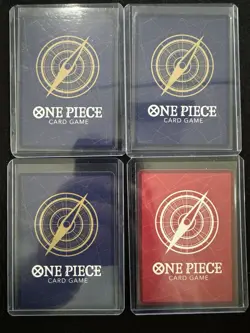 One Piece TCG CCG Holo Card Lot - Monkey D Luffy, Borsalino, Rebecca & Sabo - Image 2
