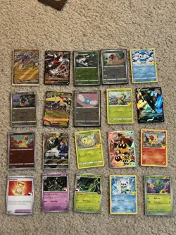 Pokemon 20 Card Lot Nm V Max Mega Prize Pack Ex HOLO Rare Hits Only See Pics - Image 1
