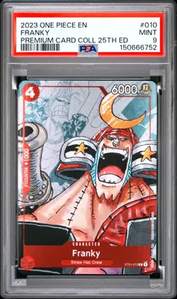 2023 ONE PIECE PREMIUM BANDAI PREMIUM CARD COLLECTION 25TH EDITION FRANKY PSA 9 - Image 1