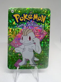 Machop #66 - Vintage Vending Machine Prism Sticker 2000 - Pokemon Card - Image 1