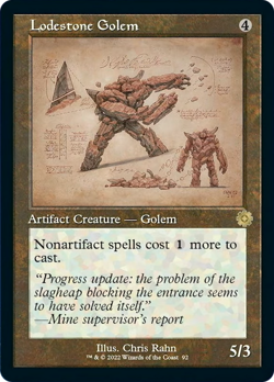 Schematic LODESTONE GOLEM mtg NM-M The Brothers War Retro Artifacts Rare - Image 1