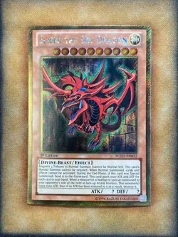 Yugioh Slifer the Sky Dragon PGLD-EN032 Gold Secret Rare 1st Ed NM - Image 1