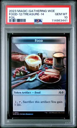 2023 MAGIC: THE GATHERING WILDS OF ELDRAINE FOIL FOOD-12/TREASURE-14 PSA 10 - Image 1