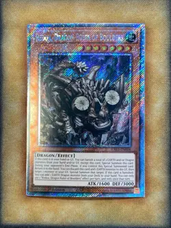 Yugioh Redox, Dragon Ruler of Boulders RA03-EN008 Platinum Secret Rare 1st Ed NM - Image 1
