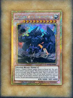 Yugioh Obelish the Tormentor MVPC-EN001 Gold Secret Rare Limited Edition LP - Image 1