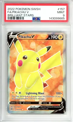 FA/PIKACHU 2022 POKEMON SWSH BRILLIANT STARS MINT 9 - Image 1